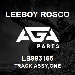 LB983166 Leeboy Rosco TRACK ASSY,ONE | AGA Parts