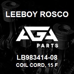 LB983414-08 Leeboy Rosco COIL CORD, 15 F | AGA Parts