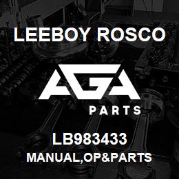 LB983433 Leeboy Rosco MANUAL,OP&PARTS | AGA Parts