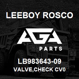 LB983643-09 Leeboy Rosco VALVE,CHECK CV0 | AGA Parts