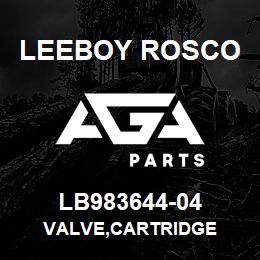 LB983644-04 Leeboy Rosco VALVE,CARTRIDGE | AGA Parts