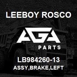 LB984260-13 Leeboy Rosco ASSY,BRAKE,LEFT | AGA Parts