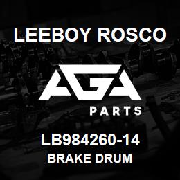 LB984260-14 Leeboy Rosco BRAKE DRUM | AGA Parts