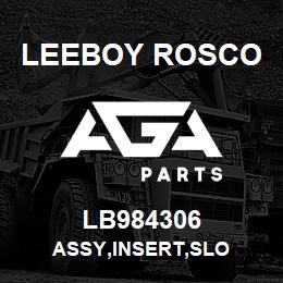 LB984306 Leeboy Rosco ASSY,INSERT,SLO | AGA Parts