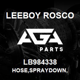 LB984338 Leeboy Rosco HOSE,SPRAYDOWN, | AGA Parts