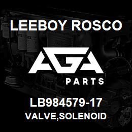 LB984579-17 Leeboy Rosco VALVE,SOLENOID | AGA Parts