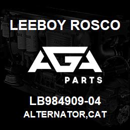 LB984909-04 Leeboy Rosco ALTERNATOR,CAT | AGA Parts