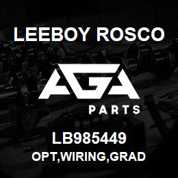 LB985449 Leeboy Rosco OPT,WIRING,GRAD | AGA Parts