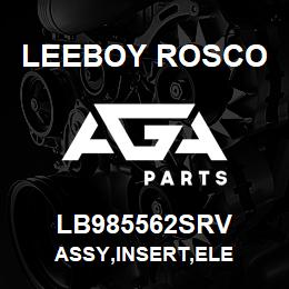 LB985562SRV Leeboy Rosco ASSY,INSERT,ELE | AGA Parts