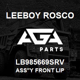 LB985669SRV Leeboy Rosco ASS'Y FRONT LIP | AGA Parts