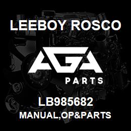 LB985682 Leeboy Rosco MANUAL,OP&PARTS | AGA Parts