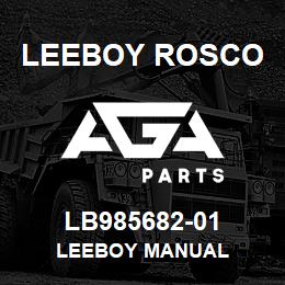 LB985682-01 Leeboy Rosco LEEBOY MANUAL | AGA Parts