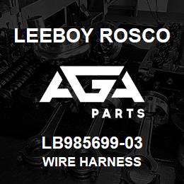 LB985699-03 Leeboy Rosco WIRE HARNESS | AGA Parts