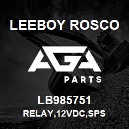 LB985751 Leeboy Rosco RELAY,12VDC,SPS | AGA Parts