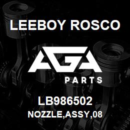 LB986502 Leeboy Rosco NOZZLE,ASSY,08 | AGA Parts