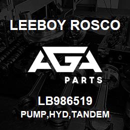 LB986519 Leeboy Rosco PUMP,HYD,TANDEM | AGA Parts