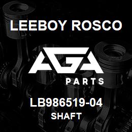 LB986519-04 Leeboy Rosco SHAFT | AGA Parts