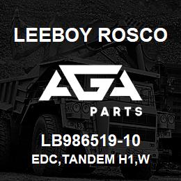 LB986519-10 Leeboy Rosco EDC,TANDEM H1,W | AGA Parts