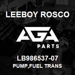 LB986537-07 Leeboy Rosco PUMP,FUEL TRANS | AGA Parts