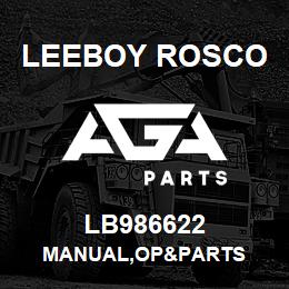 LB986622 Leeboy Rosco MANUAL,OP&PARTS | AGA Parts