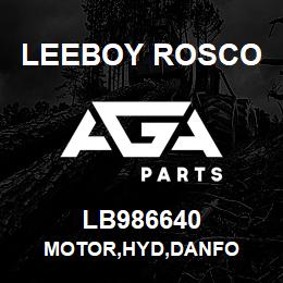 LB986640 Leeboy Rosco MOTOR,HYD,DANFO | AGA Parts