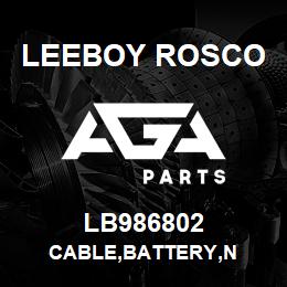 LB986802 Leeboy Rosco CABLE,BATTERY,N | AGA Parts