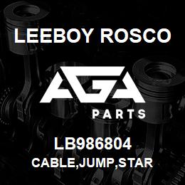 LB986804 Leeboy Rosco CABLE,JUMP,STAR | AGA Parts