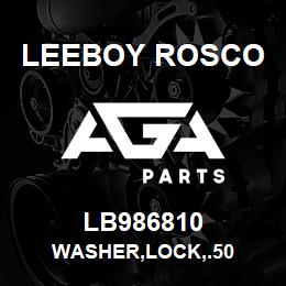 LB986810 Leeboy Rosco WASHER,LOCK,.50 | AGA Parts