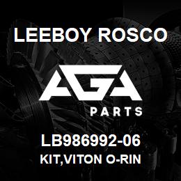 LB986992-06 Leeboy Rosco KIT,VITON O-RIN | AGA Parts