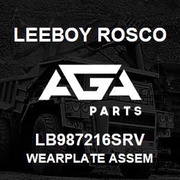 LB987216SRV Leeboy Rosco WEARPLATE ASSEM | AGA Parts