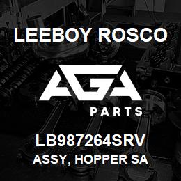 LB987264SRV Leeboy Rosco ASSY, HOPPER SA | AGA Parts