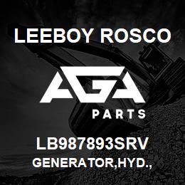 LB987893SRV Leeboy Rosco GENERATOR,HYD., | AGA Parts