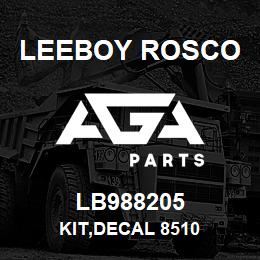 LB988205 Leeboy Rosco KIT,DECAL 8510 | AGA Parts