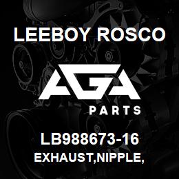 LB988673-16 Leeboy Rosco EXHAUST,NIPPLE, | AGA Parts