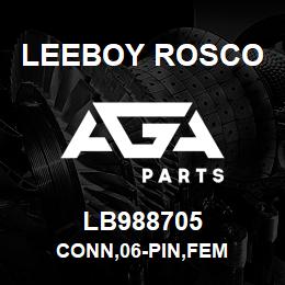 LB988705 Leeboy Rosco CONN,06-PIN,FEM | AGA Parts