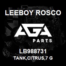 LB988731 Leeboy Rosco TANK,CITRUS,7 G | AGA Parts