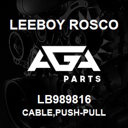 LB989816 Leeboy Rosco CABLE,PUSH-PULL | AGA Parts