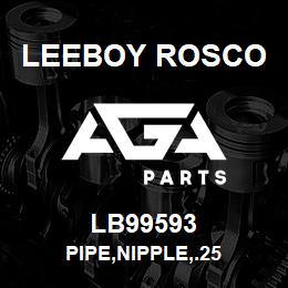 LB99593 Leeboy Rosco PIPE,NIPPLE,.25 | AGA Parts