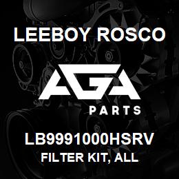 LB9991000HSRV Leeboy Rosco FILTER KIT, ALL | AGA Parts