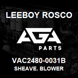 VAC2480-0031B Leeboy Rosco SHEAVE. BLOWER | AGA Parts