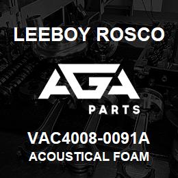 VAC4008-0091A Leeboy Rosco ACOUSTICAL FOAM | AGA Parts