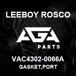 VAC4302-0066A Leeboy Rosco GASKET,PORT | AGA Parts