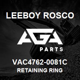 VAC4762-0081C Leeboy Rosco RETAINING RING | AGA Parts