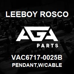 VAC6717-0025B Leeboy Rosco PENDANT,W/CABLE | AGA Parts