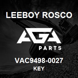 VAC9498-0027 Leeboy Rosco KEY | AGA Parts