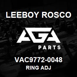 VAC9772-0048 Leeboy Rosco RING ADJ | AGA Parts