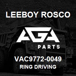 VAC9772-0049 Leeboy Rosco RING DRIVING | AGA Parts