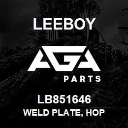 LB851646 Leeboy WELD PLATE, HOP | AGA Parts