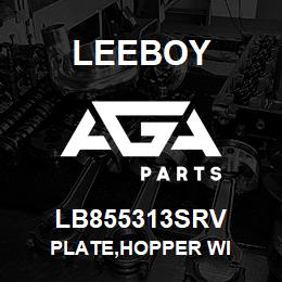 LB855313SRV Leeboy PLATE,HOPPER WI | AGA Parts