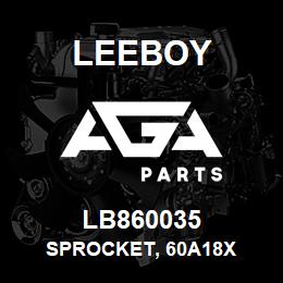 LB860035 Leeboy SPROCKET, 60A18X | AGA Parts